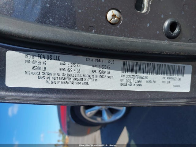 Dodge 2015 2015 2C3CDZBT0FH865301 Image 9