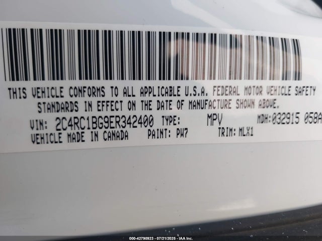 2C4RC1BG9ER342400 Chrysler Town and Country