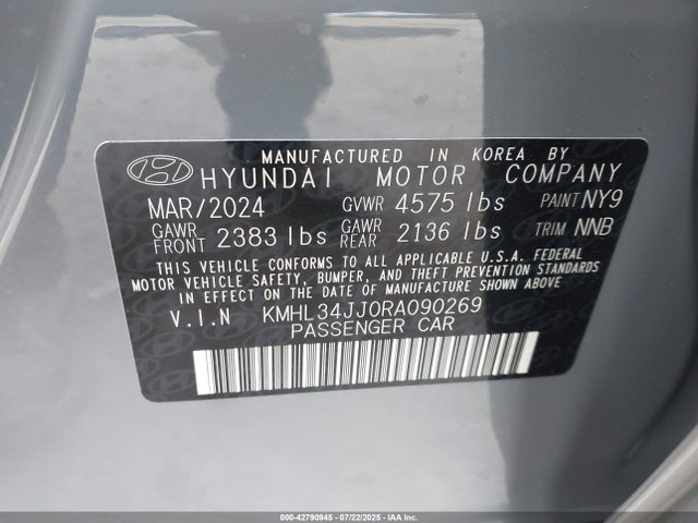 KMHL34JJ0RA090269 Hyundai gdi nu pe
