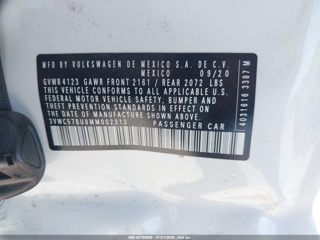 3VWC57BU8MM002313 Volkswagen tsi