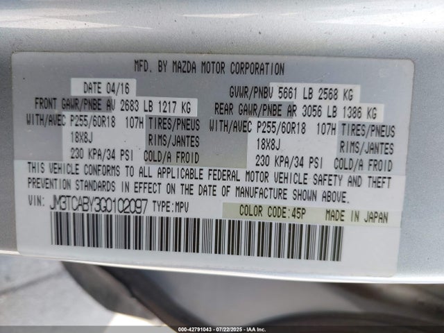 JM3TCABY3G0102097 Mazda py