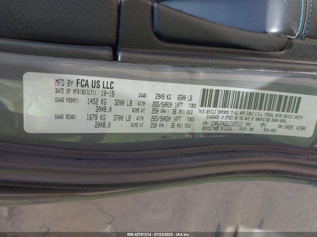 Jeep Grand Cherokee 2020 1C4RJFAG2LC167112 Image 9