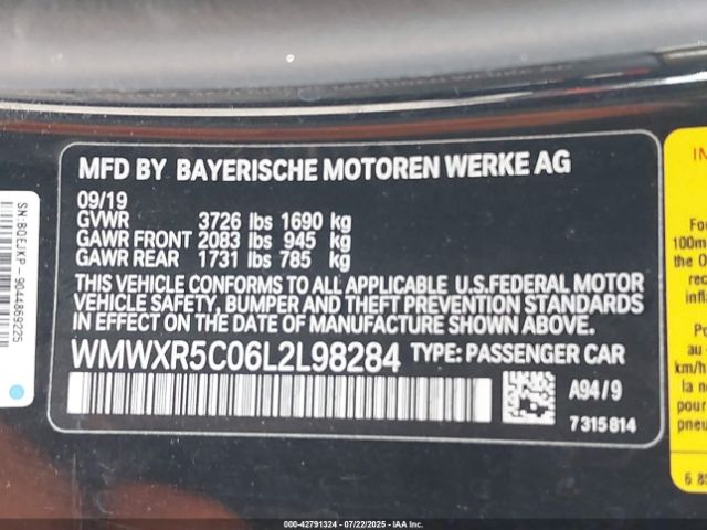 2020 MINI HARDTOP WMWXR5C06L2L98284 Photo 8