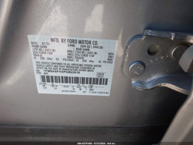 2023 FORD EXPLORER 1FMSK8FHXPGB22618 Photo 8
