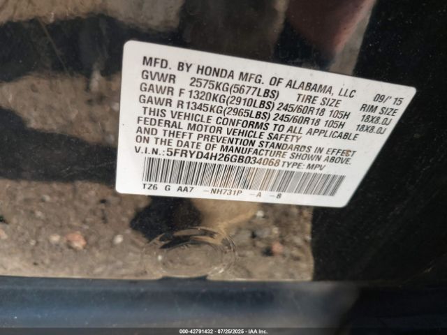 2016 ACURA MDX 5FRYD4H26GB034068 Photo 8