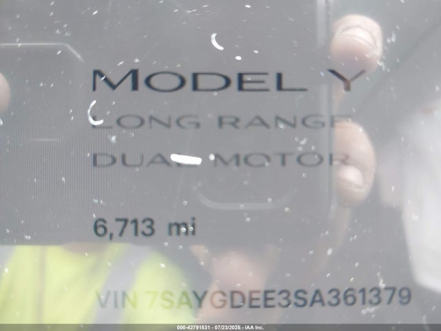 7SAYGDEE3SA361379 Tesla 2025