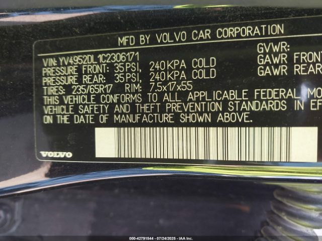 2012 VOLVO XC60 YV4952DL1C2306171 Photo 8