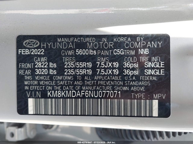 Hyundai Ioniq 5 2022 KM8KMDAF6NU077071 Image 9