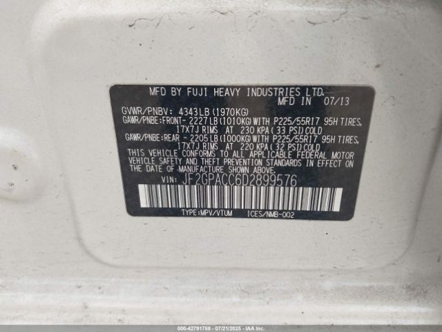 2013 SUBARU XV CROSSTREK JF2GPACC6D2899576 Photo 8