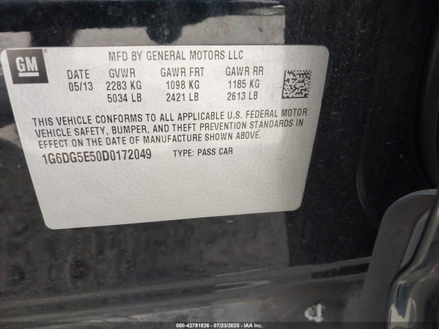 2013 CADILLAC CTS 1G6DG5E50D0172049 Photo 8