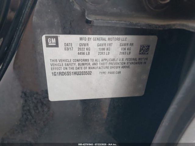 2017 CHEVROLET VOLT 1G1RD6S51HU203502 Photo 8