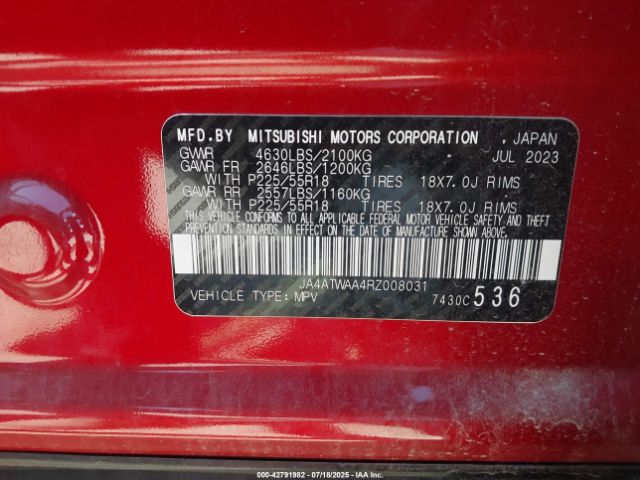 2024 MITSUBISHI ECLIPSE CROSS JA4ATWAA4RZ008031 Photo 8