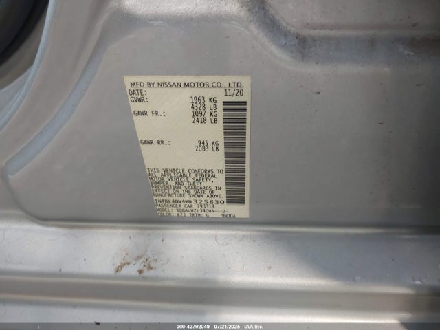 Nissan 2021 2021 1N4BL4DV4MN325830 Image 9