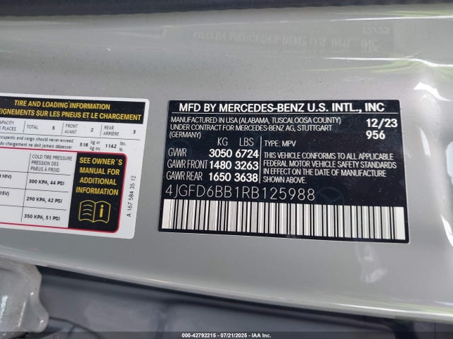 Mercedes-Benz m256 2024 4JGFD6BB1RB125988 Image 9
