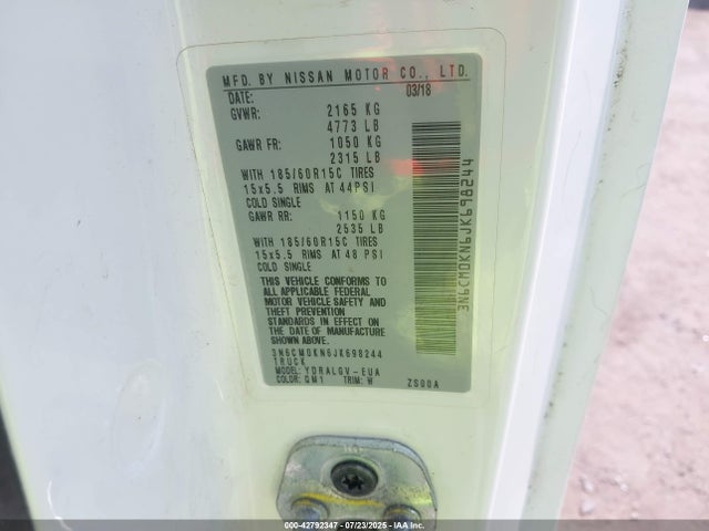 Nissan NV200 2018 3N6CM0KN6JK698244 Image 9