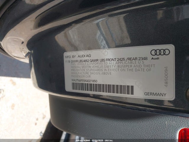 2019 AUDI A5 WAUTNAF55KA021850 Photo 8
