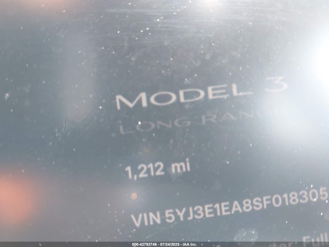 2025 TESLA MODEL 3 5YJ3E1EA8SF018305 Photo 6