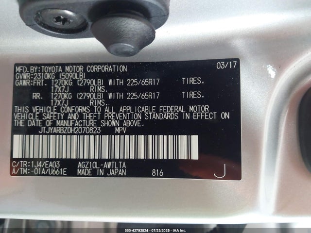JTJYARBZ0H2070823 Lexus 8ar-fts