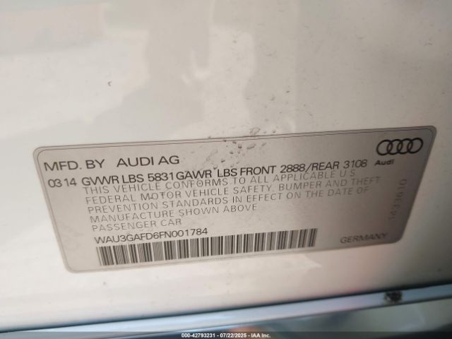 2015 AUDI A8 L WAU3GAFD6FN001784 Photo 8