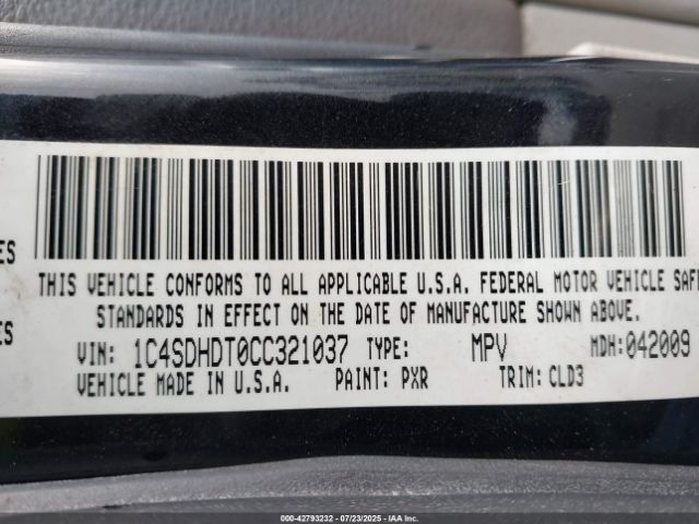 2012 DODGE DURANGO 1C4SDHDT0CC321037 Photo 8
