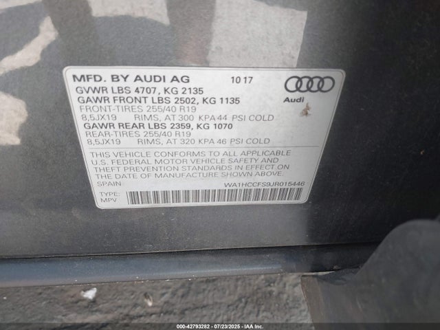 2018 AUDI Q3 WA1HCCFS9JR015446 Photo 8