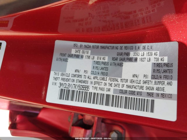 3MYDLBYV7KY506665 Toyota p5v