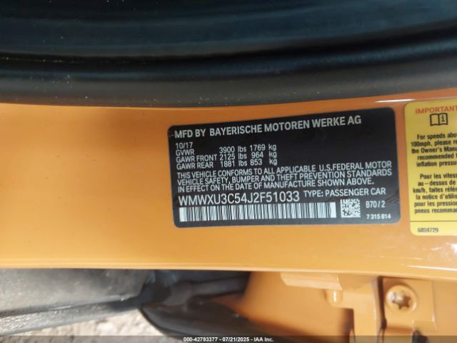 2018 MINI HARDTOP WMWXU3C54J2F51033 Photo 8