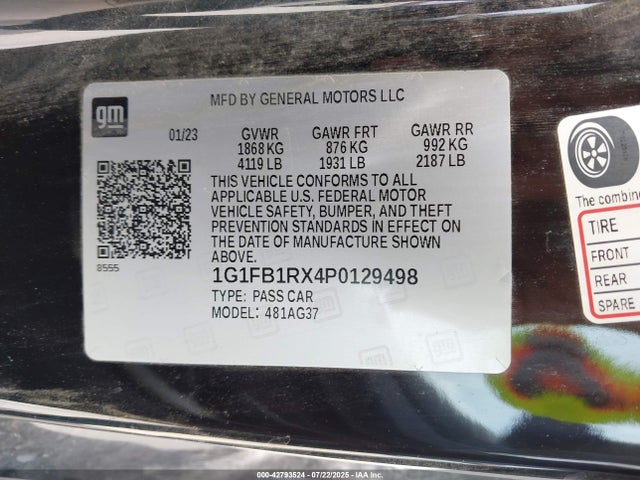 1G1FB1RX4P0129498 Chevrolet ltg