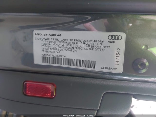 2024 AUDI A5 SPORTBACK WAUDACF57RA098774 Photo 8
