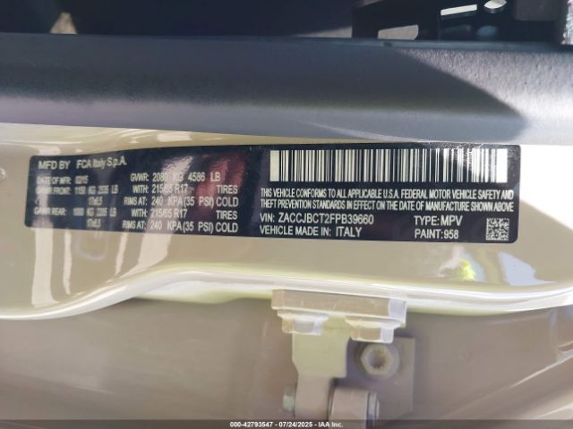 2015 JEEP RENEGADE ZACCJBCT2FPB39660 Photo 8