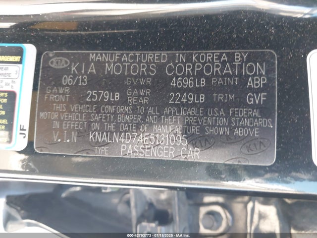 KIA v6 gdi lambda ii 2014 KNALN4D74E5131095 Image 9