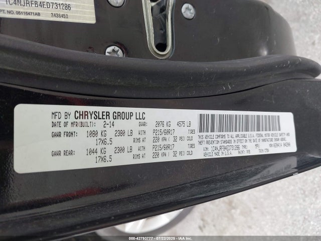 1C4NJRFB4ED731286 Jeep Patriot