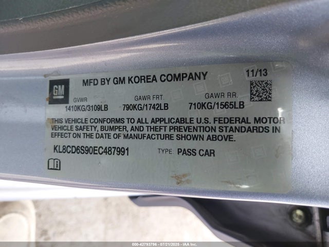 Chevrolet ll0 2014 KL8CD6S90EC487991 Image 9