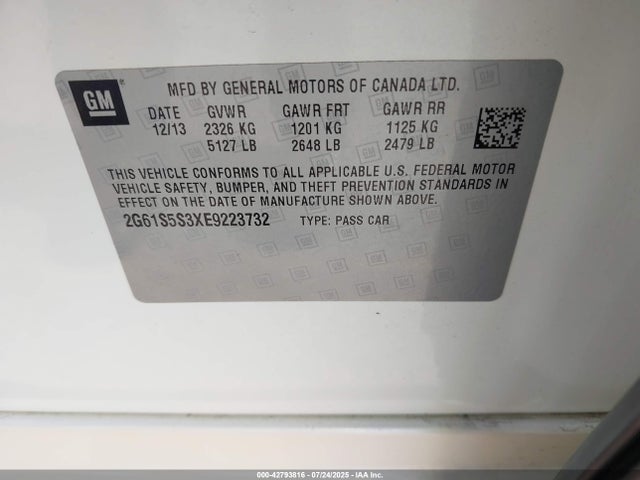 2014 CADILLAC XTS 2G61S5S3XE9223732 Photo 8