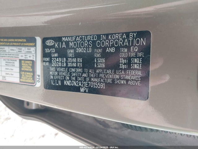 KIA dohc gdi gamma 2014 KNDJN2A21E7015591 Image 9
