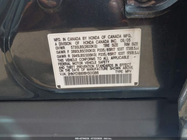 2006 ACURA MDX 2HNYD18816H501386 Photo 8