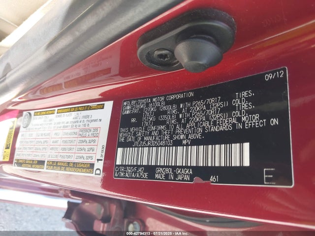 2013 TOYOTA 4RUNNER JTEZU5JR3D5048103 Photo 8