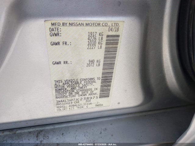 1N4AL3AP7JC238975 Nissan 2018