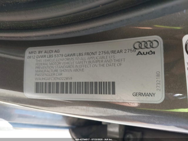 2013 AUDI A6 WAUHGAFC3DN022859 Photo 8