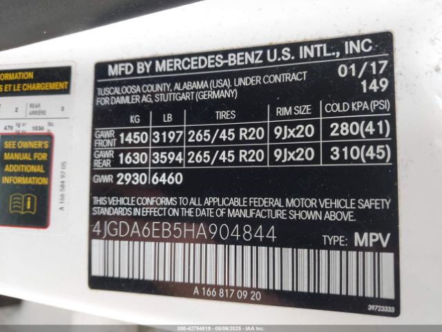 2017 MERCEDES-BENZ AMG GLE 43 4JGDA6EB5HA904844 Photo 8