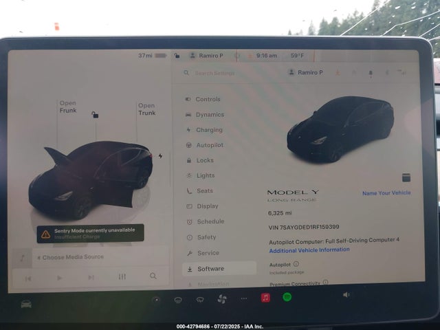7SAYGDED1RF159399 Tesla Model Y