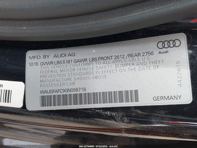2016 AUDI A6 WAUGFAFC9GN098718 Photo 8