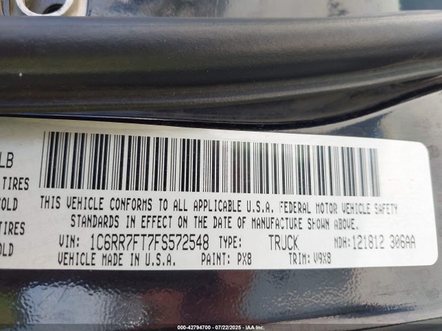 RAM 2015 2015 1C6RR7FT7FS572548 Image 9