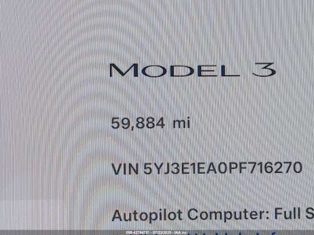 2023 Tesla Model 3 Rear-wheel Drive მანქანა იყიდება აუქციონზე, vin: 5YJ3E1EA0PF716270, აუქციონის ნომერი: 42794731