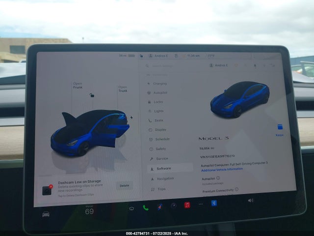 2023 Tesla Model 3 Rear-wheel Drive მანქანა იყიდება აუქციონზე, vin: 5YJ3E1EA0PF716270, აუქციონის ნომერი: 42794731