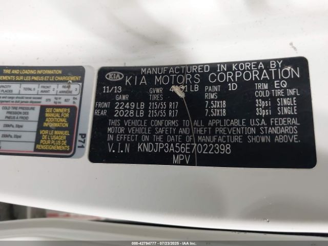 2014 KIA SOUL KNDJP3A56E7022398 Photo 8
