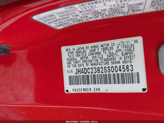 1995 ACURA INTEGRA JH4DC2382SS004563 Photo 8
