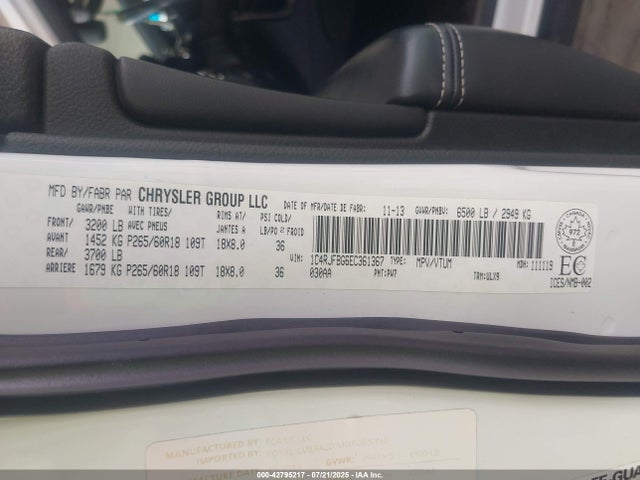 1C4RJFBG6EC361367 Jeep Grand Cherokee