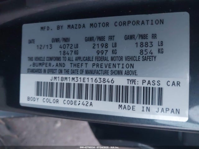 JM1BM1M31E1163846 Mazda py