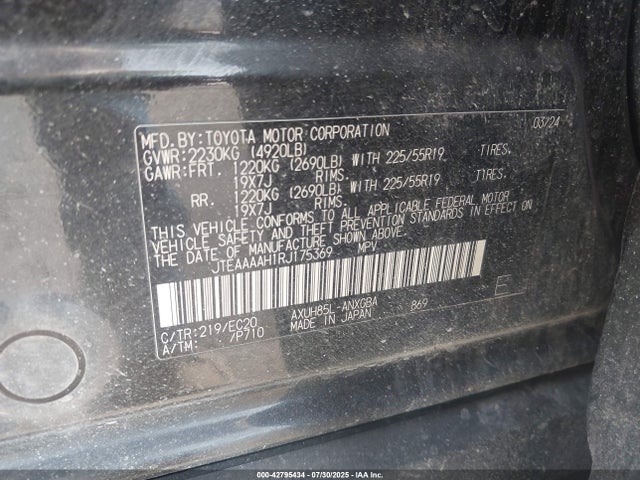 Toyota a25a-fxs 2024 JTEAAAAH1RJ175369 Image 9
